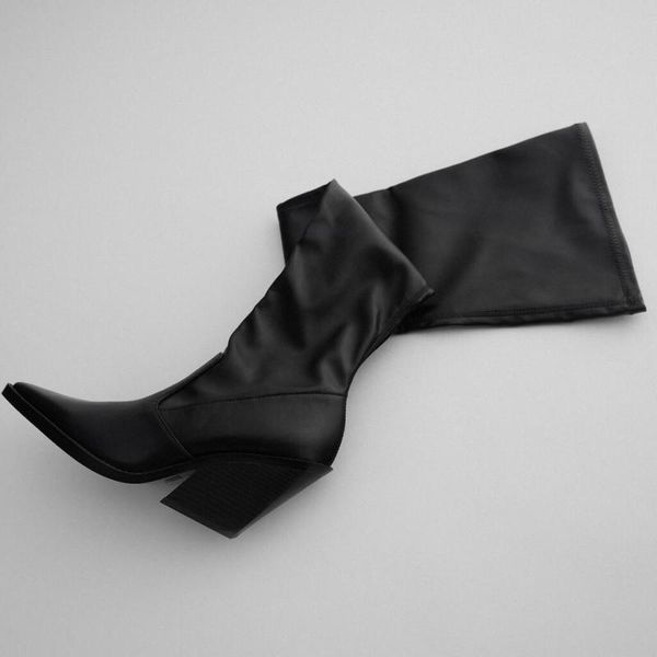 boots med heel denim women's shoes zipper cowboy rubber high ladies over-the-knee pointy wedge stockings pointed toe basic, Black
boots med heel denim women's shoes zipper cowboy rubber high ladies over-the-knee pointy wedge stockings pointed toe basic, Black