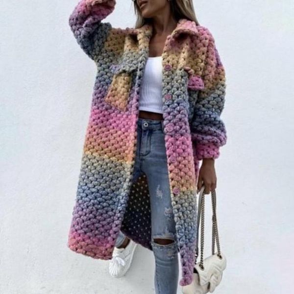 women's wool & blends lady overcoat colorful print braided twist autumn winter long sleeve lapel single breasted cardigan coat 2021 thi, Black
women's wool & blends lady overcoat colorful print braided twist autumn winter long sleeve lapel single breasted cardigan coat 2021 thi, Black