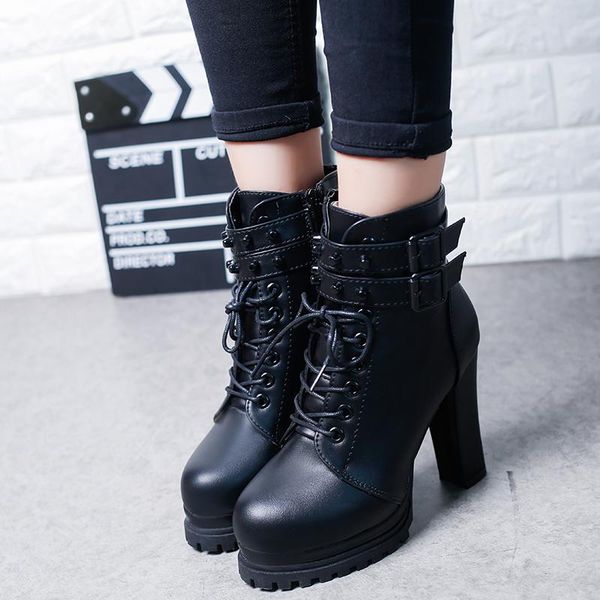 dress shoes autumn and winter fashion plus velvet 10cm high heels trend pu leather punk bare boots., Black
dress shoes autumn and winter fashion plus velvet 10cm high heels trend pu leather punk bare boots., Black
