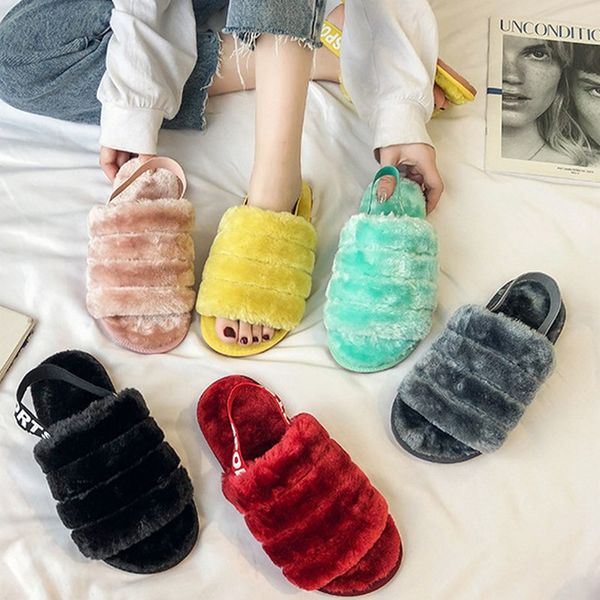 2021 furry slippers fur slides for women faux fur sliders indoor shoes woman strap shoes female casual home flat winter footwear, Black;red
2021 furry slippers fur slides for women faux fur sliders indoor shoes woman strap shoes female casual home flat winter footwear, Black;red