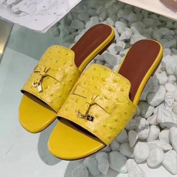 slippers genuine leather fashion women 2021 summer metal decor flat comfortable runway shoes outdoor beach mujer chaussures, Black
slippers genuine leather fashion women 2021 summer metal decor flat comfortable runway shoes outdoor beach mujer chaussures, Black