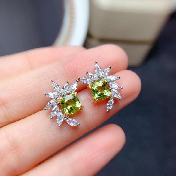 stud meibapj natural peridot gemstone flower earrings real 925 silver green stone fine charm jewelry for women, Golden;silver
stud meibapj natural peridot gemstone flower earrings real 925 silver green stone fine charm jewelry for women, Golden;silver