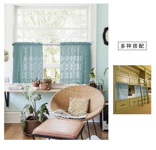 short blue curtain kitchen valance 1pc pastrol lace embroidered sheer tulle voile drapes rod pocket for small windows
short blue curtain kitchen valance 1pc pastrol lace embroidered sheer tulle voile drapes rod pocket for small windows