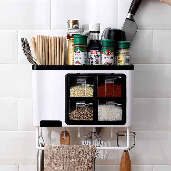 multifunctional kitchen wall-mounted household non-perforated storage rack seasoning jar hooks & rails
multifunctional kitchen wall-mounted household non-perforated storage rack seasoning jar hooks & rails