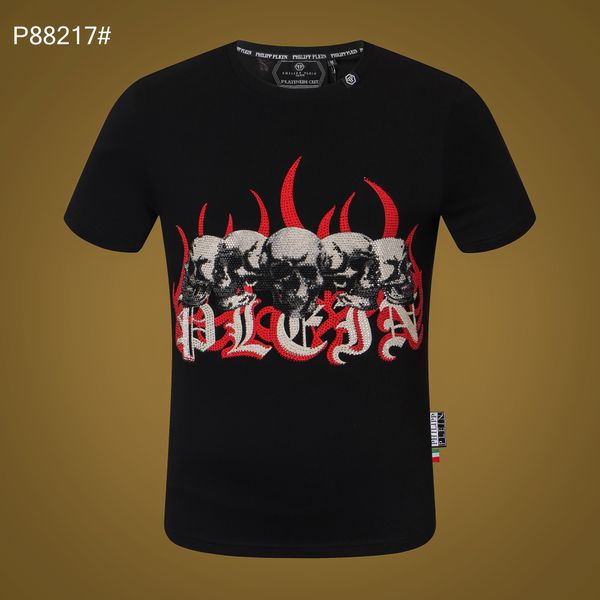 2021 men's short-sleeved cotton t-shirt trend diamond-shaped skull personality european fashion, White;black
2021 men's short-sleeved cotton t-shirt trend diamond-shaped skull personality european fashion, White;black
