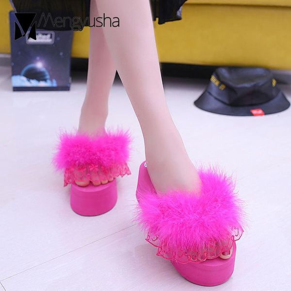 summer beauty fur flip flops high heels slippers women platform wedges peluche sandals lace slides tongs femme ete c479, Black
summer beauty fur flip flops high heels slippers women platform wedges peluche sandals lace slides tongs femme ete c479, Black