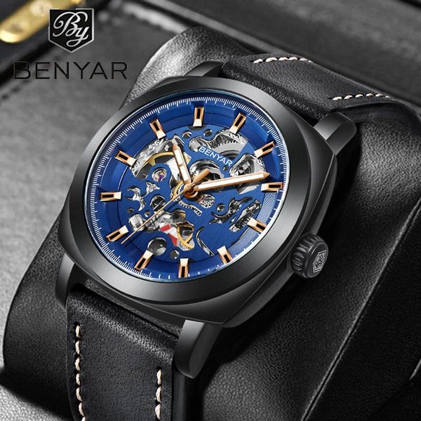 wristwatches benyar automatic mechanical wristwatch men 2021 business fashion leather strap waterproof, Slivery;brown
wristwatches benyar automatic mechanical wristwatch men 2021 business fashion leather strap waterproof, Slivery;brown