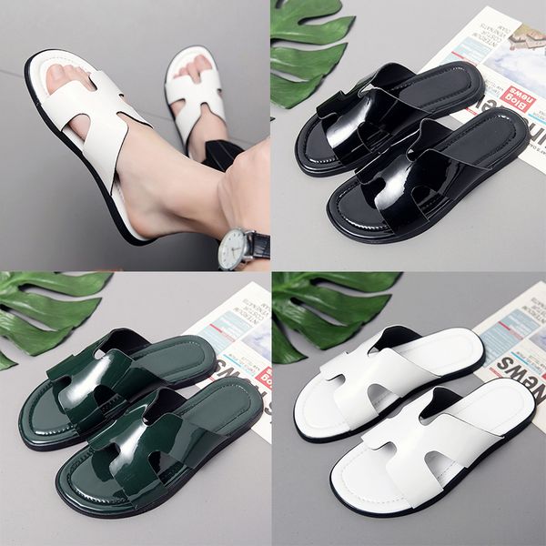 luxury genuine leather slipper men brand designer slides summer beach flat sandals stripe slippers black white green outdoor indoor flip flo
luxury genuine leather slipper men brand designer slides summer beach flat sandals stripe slippers black white green outdoor indoor flip flo