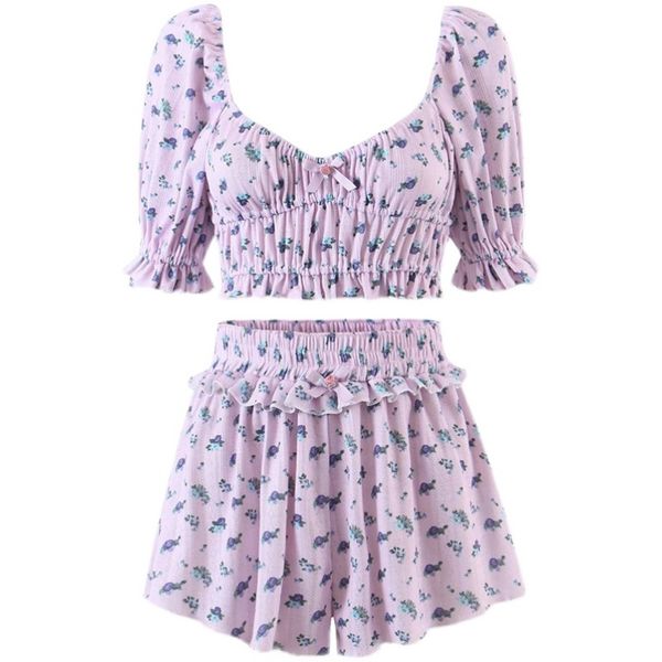 purple square neck flare sleeve blouse women crop high waist floral print shorts sweet matching sets summer girls cute 210429, White
purple square neck flare sleeve blouse women crop high waist floral print shorts sweet matching sets summer girls cute 210429, White