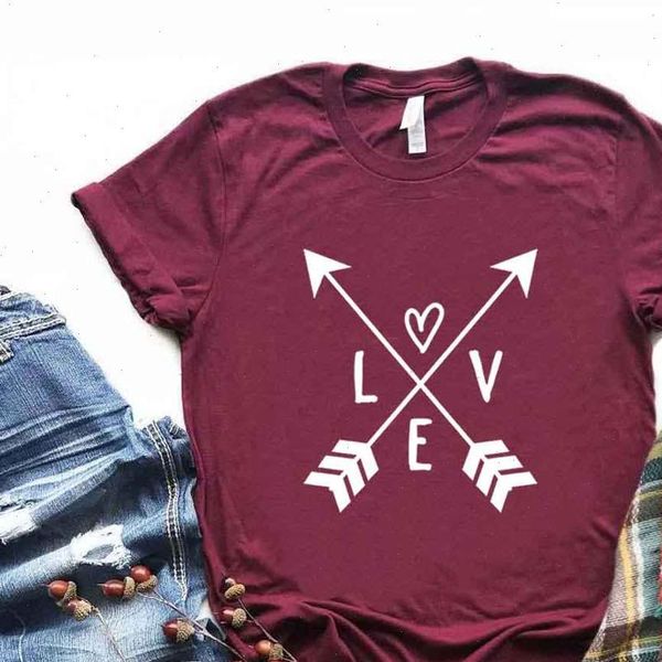 love arrow print cotton casual womens t shirt funny girl tee 6 color drop ship a 35, White
love arrow print cotton casual womens t shirt funny girl tee 6 color drop ship a 35, White