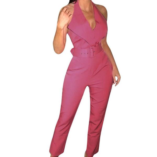 women's jumpsuits & rompers 2021 women fluorescent color lapel sleeveless high waist leaky back piece jumpsuit compridas festa romper p, Black;white
women's jumpsuits & rompers 2021 women fluorescent color lapel sleeveless high waist leaky back piece jumpsuit compridas festa romper p, Black;white