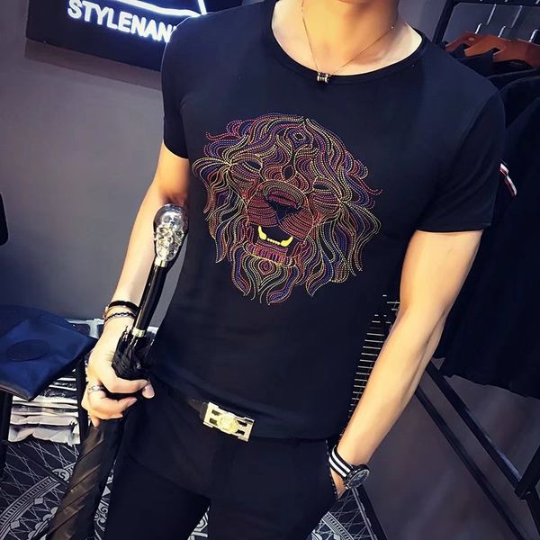 shirts for summer tiger designer lion head letter printing t shirt mens clothing short sleeve tshirt men, White;black
shirts for summer tiger designer lion head letter printing t shirt mens clothing short sleeve tshirt men, White;black