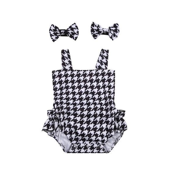 born baby girls romper set, toddler's check pattern u-neck jumpsuit crotch button one-piece garment bow hair band rompers, Blue
born baby girls romper set, toddler's check pattern u-neck jumpsuit crotch button one-piece garment bow hair band rompers, Blue