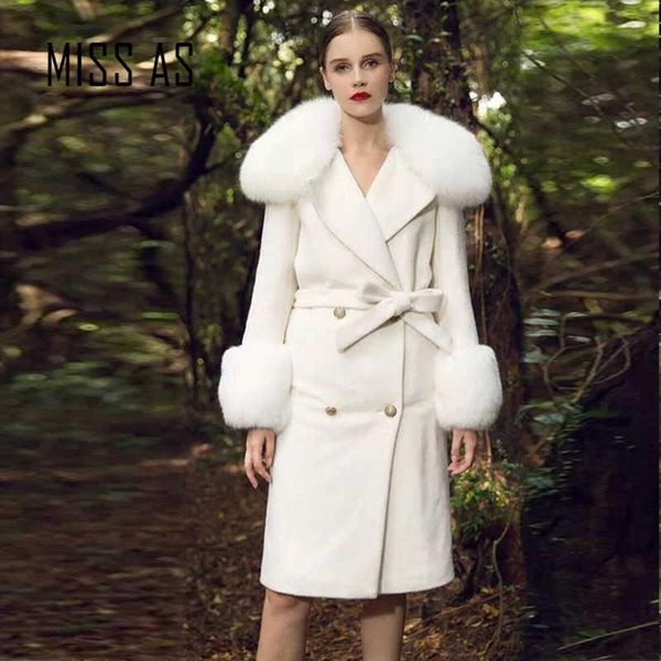 women's wool & blends women coats cashmere double side coat big fur collar overcoat 2021 fashion winter long outerwear, Black
women's wool & blends women coats cashmere double side coat big fur collar overcoat 2021 fashion winter long outerwear, Black
