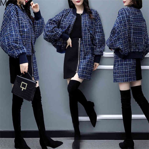 autumn blue tweed two piece sets outfits women plus size coat and mini skirt suits elegant fashion casual 2 210518, White
autumn blue tweed two piece sets outfits women plus size coat and mini skirt suits elegant fashion casual 2 210518, White