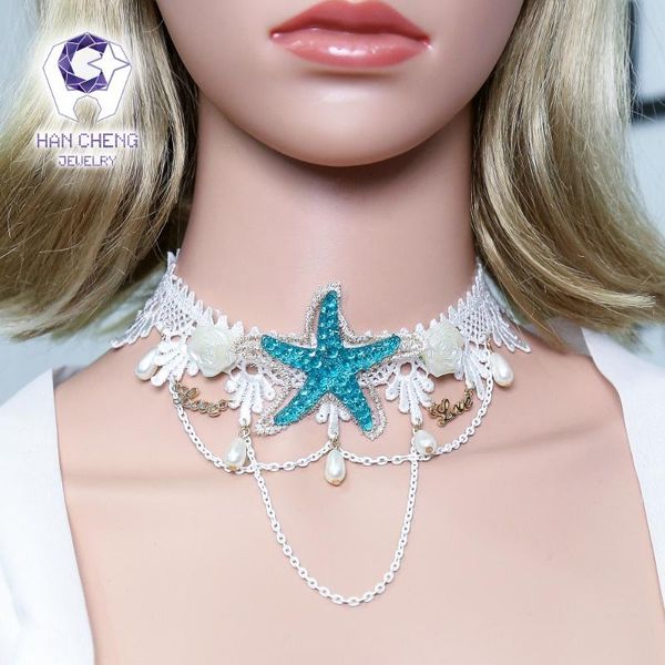 chokers hancheng fashion flower starfish lace pearl ribbon choker necklace women necklaces knitting cloth collar jewelry bijoux, Golden;silver
chokers hancheng fashion flower starfish lace pearl ribbon choker necklace women necklaces knitting cloth collar jewelry bijoux, Golden;silver