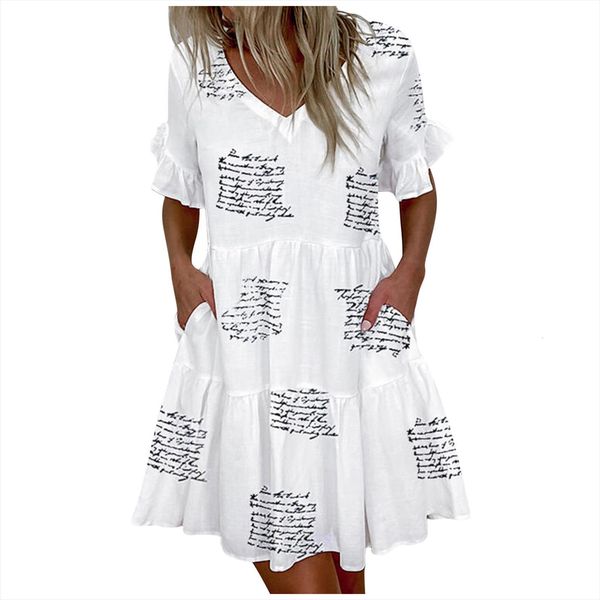 ruffles loose v neck women dress summer short sleeve floral print plus size fashion white beach dresses d3, Black;gray
ruffles loose v neck women dress summer short sleeve floral print plus size fashion white beach dresses d3, Black;gray