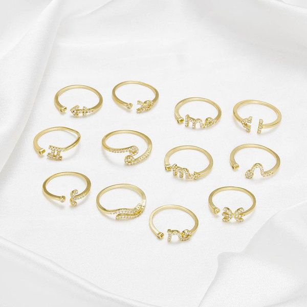 cluster rings 12 constellation for women all-match zircon adjustable zodiac silver color jewelry ring, Golden;silver
cluster rings 12 constellation for women all-match zircon adjustable zodiac silver color jewelry ring, Golden;silver