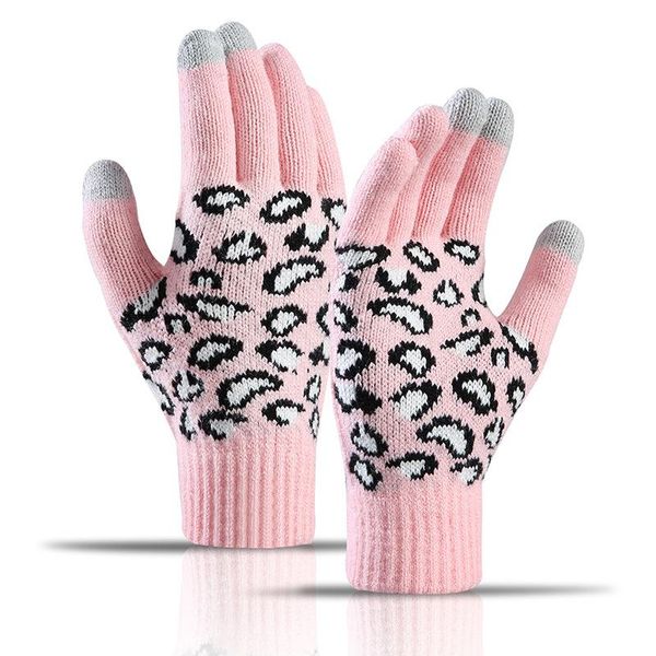 five fingers gloves ladies winter warm with touch screen function plus velvet outdoor sports leopard jacquard knitted, Blue;gray
five fingers gloves ladies winter warm with touch screen function plus velvet outdoor sports leopard jacquard knitted, Blue;gray
