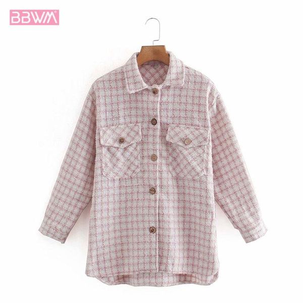 fashion plaid lapel long sleeve with pocket women's jacket coat vintage loose tweed temperament female chic jackets, Black;brown
fashion plaid lapel long sleeve with pocket women's jacket coat vintage loose tweed temperament female chic jackets, Black;brown