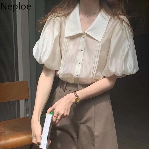 women's blouses & shirts neploe korean puff sleeve blouse women 2021 summer chic short loose thin shirt temperament pleated slim with, White
women's blouses & shirts neploe korean puff sleeve blouse women 2021 summer chic short loose thin shirt temperament pleated slim with, White