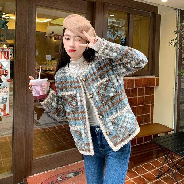 women's wool & blends plush thick plaid jacket women fashion spring autumn winter 2021 design sense niche loose korean style m128, Black
women's wool & blends plush thick plaid jacket women fashion spring autumn winter 2021 design sense niche loose korean style m128, Black