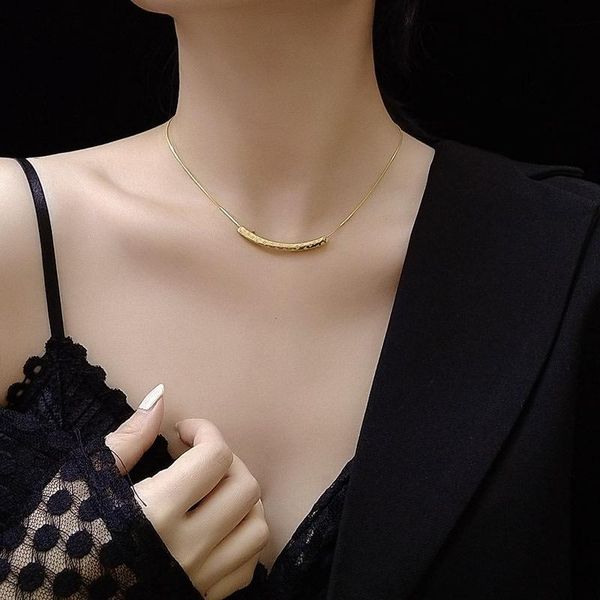 pendant necklaces simple hip-hop style rose gold necklace female jewelry trendy temperament clavicle chain titanium steel women bijou, Silver
pendant necklaces simple hip-hop style rose gold necklace female jewelry trendy temperament clavicle chain titanium steel women bijou, Silver