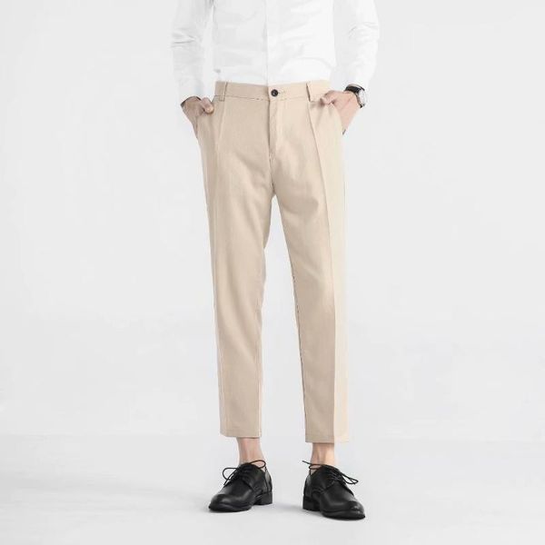 men's pants suit trousers classic style solid color casual straight leg stretch formal brand 2021, Black
men's pants suit trousers classic style solid color casual straight leg stretch formal brand 2021, Black