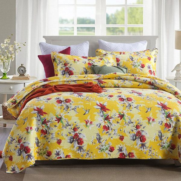comforters & sets chausub cotton quilt 3pcs yellow print bedspread on the bed cover pillowcase queen size coverlet summer blanket for double
comforters & sets chausub cotton quilt 3pcs yellow print bedspread on the bed cover pillowcase queen size coverlet summer blanket for double