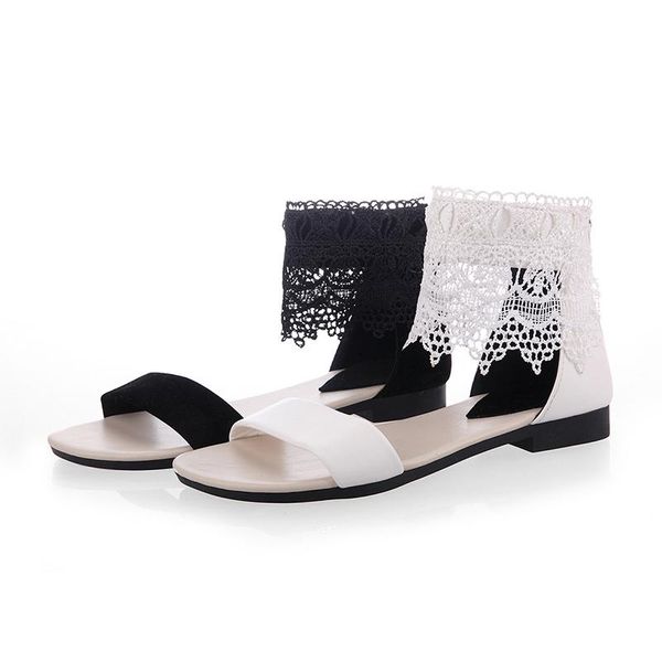 sandals woman 2021 summer low heels black white lace cover heel casual zipper elegant flat with hollow
sandals woman 2021 summer low heels black white lace cover heel casual zipper elegant flat with hollow