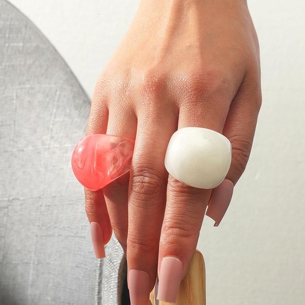 cluster rings 2021 korea pink white fashion resin ring set acrylic geometric irregular open for women party wedding jewelry gifts, Golden;silver
cluster rings 2021 korea pink white fashion resin ring set acrylic geometric irregular open for women party wedding jewelry gifts, Golden;silver