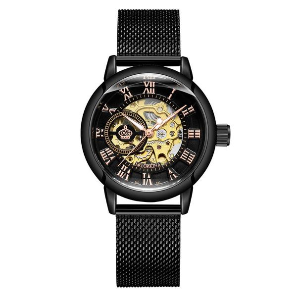 wristwatches classic fashion black women mechanical creative automatic bracelet mesh strap luxury ladies watches, Slivery;brown
wristwatches classic fashion black women mechanical creative automatic bracelet mesh strap luxury ladies watches, Slivery;brown