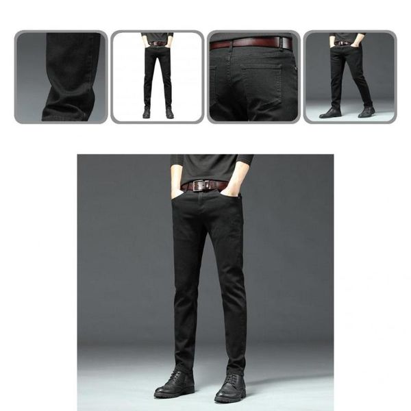 men's jeans men trendy mid-waist straight pencil solid color multi pockets denim pants, Blue
men's jeans men trendy mid-waist straight pencil solid color multi pockets denim pants, Blue
