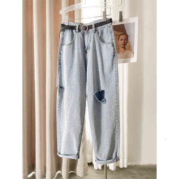 women's jeans 2022 autumn ripped jeans female harlan wide leg washing slightly worn high waist trousers, Blue
women's jeans 2022 autumn ripped jeans female harlan wide leg washing slightly worn high waist trousers, Blue