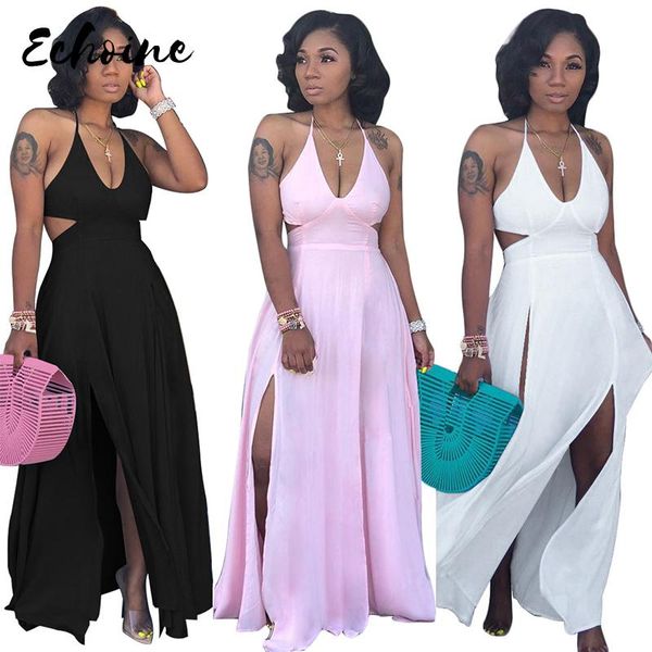 casual dresses echoine summer women halter v-neck open back high side split maxi bodycon dress night club party long beach vestidos, Black;gray
casual dresses echoine summer women halter v-neck open back high side split maxi bodycon dress night club party long beach vestidos, Black;gray