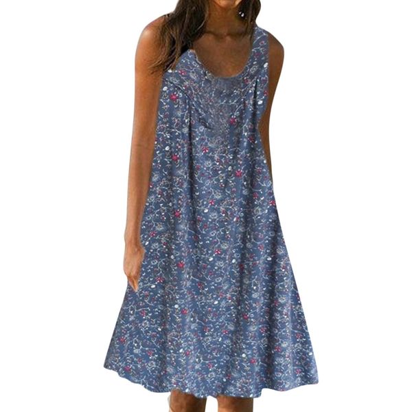 factoryrkv6 print new neck summer 2019 sleeveless women's round vest skirt beach loose dress, White;black
factoryrkv6 print new neck summer 2019 sleeveless women's round vest skirt beach loose dress, White;black