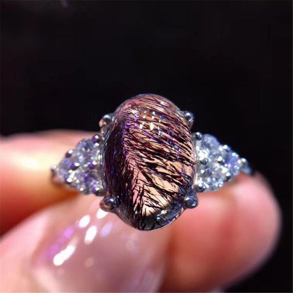 cluster rings 11x8mm natural purple rutilated ring jewelry for woman man crystal oval beads silver sterling stone adjustable, Golden;silver
cluster rings 11x8mm natural purple rutilated ring jewelry for woman man crystal oval beads silver sterling stone adjustable, Golden;silver