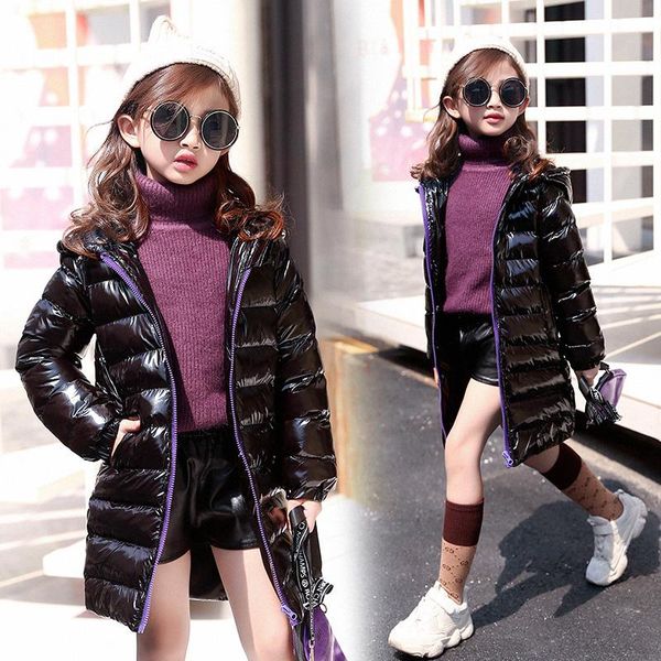 coat children down silver gold long leather jacket 2021 russia winter cotton padded hooded kids warm outwear snow for boys girls, Blue;gray 
coat children down silver gold long leather jacket 2021 russia winter cotton padded hooded kids warm outwear snow for boys girls, Blue;gray