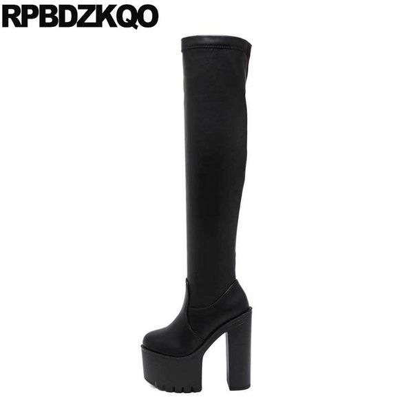 boots fetish designer size 34 chunky shoes over the knee dance high heel suede slim thigh women extreme black 15cm tall
boots fetish designer size 34 chunky shoes over the knee dance high heel suede slim thigh women extreme black 15cm tall