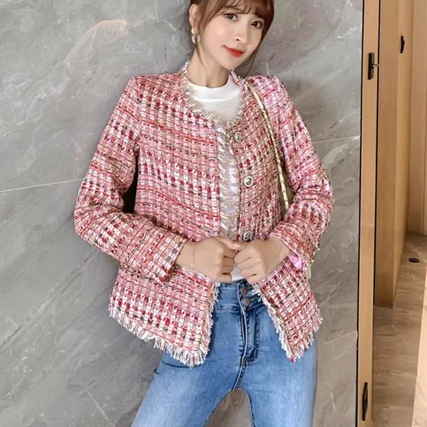 women's jackets arrival runway autumn fashion week tweed beading coats long sleeve tassel slim plaid ladies outerwear, Black;brown
women's jackets arrival runway autumn fashion week tweed beading coats long sleeve tassel slim plaid ladies outerwear, Black;brown