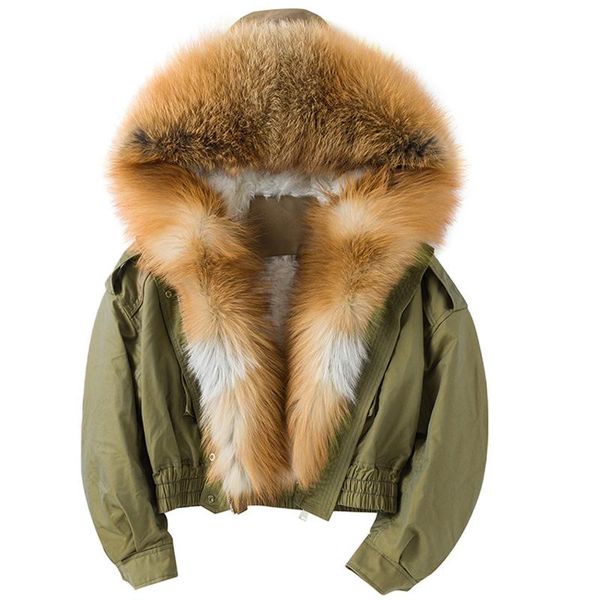 women's fur & faux 2021 luxury detachable real durable lamb line natural hooded short female parka bomber jacket, Black
women's fur & faux 2021 luxury detachable real durable lamb line natural hooded short female parka bomber jacket, Black