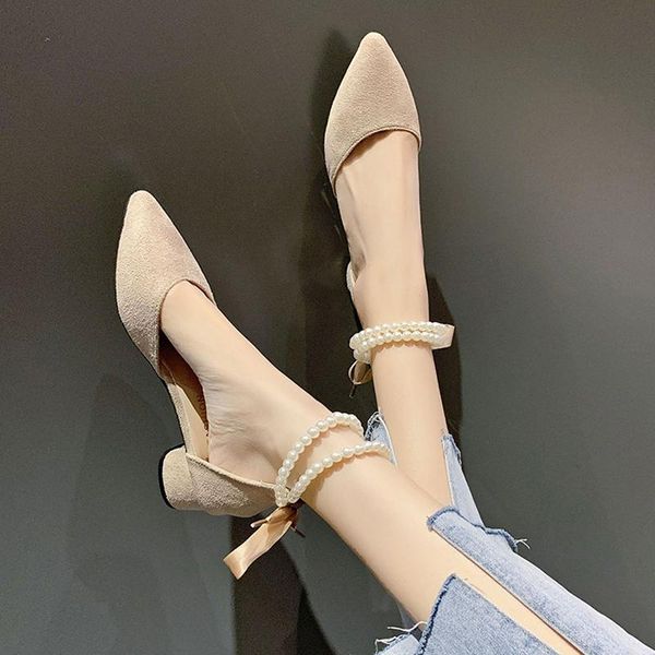 dress shoes 2021 sandals spring summer heels shallow mouth all-match med girls fashion block medium high pearl comfort pointed rub, Black
dress shoes 2021 sandals spring summer heels shallow mouth all-match med girls fashion block medium high pearl comfort pointed rub, Black