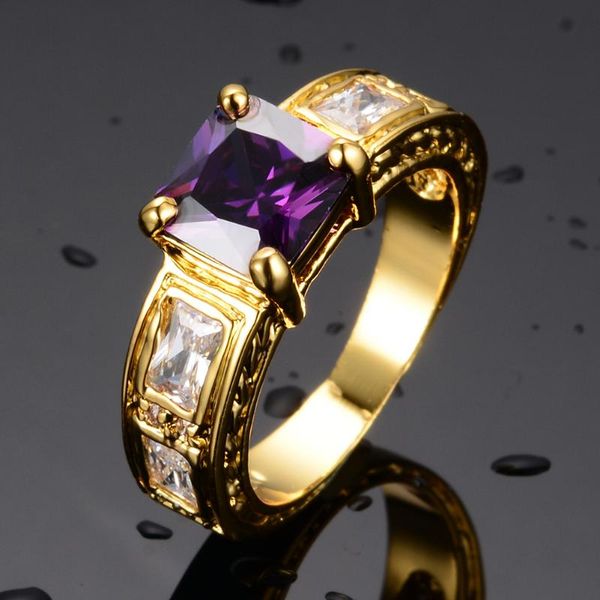 wedding rings charm female purple square crystal stone ring yellow gold color for women promise love engagement, Slivery;golden
wedding rings charm female purple square crystal stone ring yellow gold color for women promise love engagement, Slivery;golden