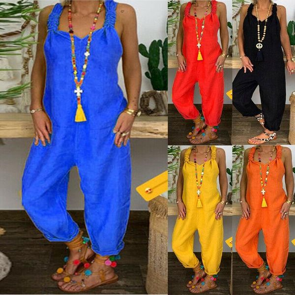 women's jumpsuits & rompers sleeveless linen jumpsuit loose wide leg pants harem, Black;white
women's jumpsuits & rompers sleeveless linen jumpsuit loose wide leg pants harem, Black;white