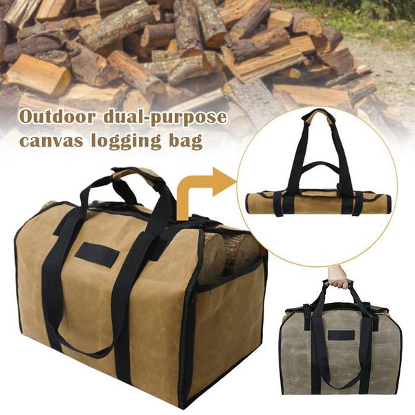storage bags 2in1 waterproof waxed canvas firewood log carry bag durable outdoor sp99
storage bags 2in1 waterproof waxed canvas firewood log carry bag durable outdoor sp99