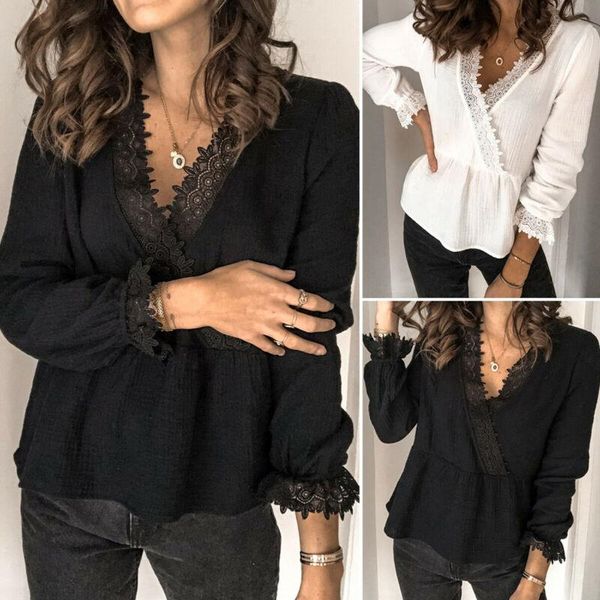 womens long sleeve v-neck casual solid black white basic blouse shirt tee loose blusa feminina women's blouses & shirts
womens long sleeve v-neck casual solid black white basic blouse shirt tee loose blusa feminina women's blouses & shirts