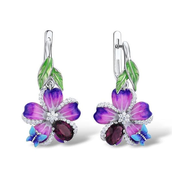 stud purple flower butterfly earrings fashion jewelry handmade enamel earring gift for women, Golden;silver
stud purple flower butterfly earrings fashion jewelry handmade enamel earring gift for women, Golden;silver