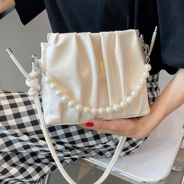 evening bags small leather pleated shoulder for women pearl designer tote crossbody lady simple square messenger bag white handbags
evening bags small leather pleated shoulder for women pearl designer tote crossbody lady simple square messenger bag white handbags