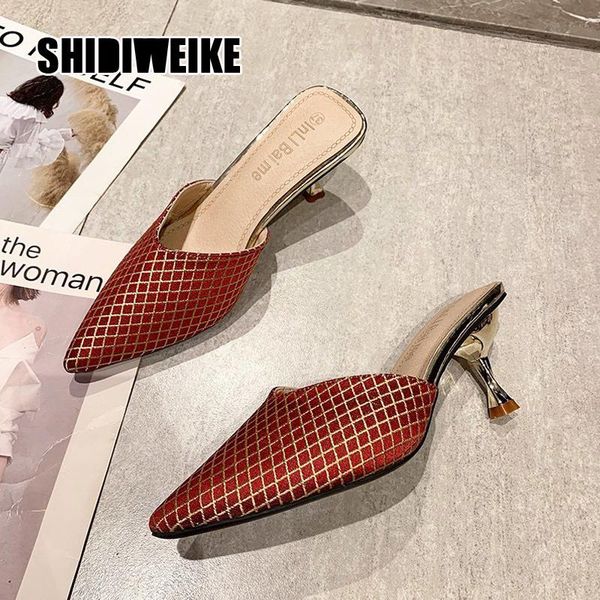 fashion slippers woman shoes high heels pointed toe slides ladies women bling va933, Black
fashion slippers woman shoes high heels pointed toe slides ladies women bling va933, Black