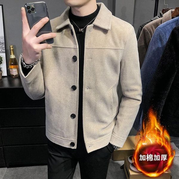 men's jackets winter style cotton thickened youth slim fit jacket korean plush short fabric, Black;brown
men's jackets winter style cotton thickened youth slim fit jacket korean plush short fabric, Black;brown